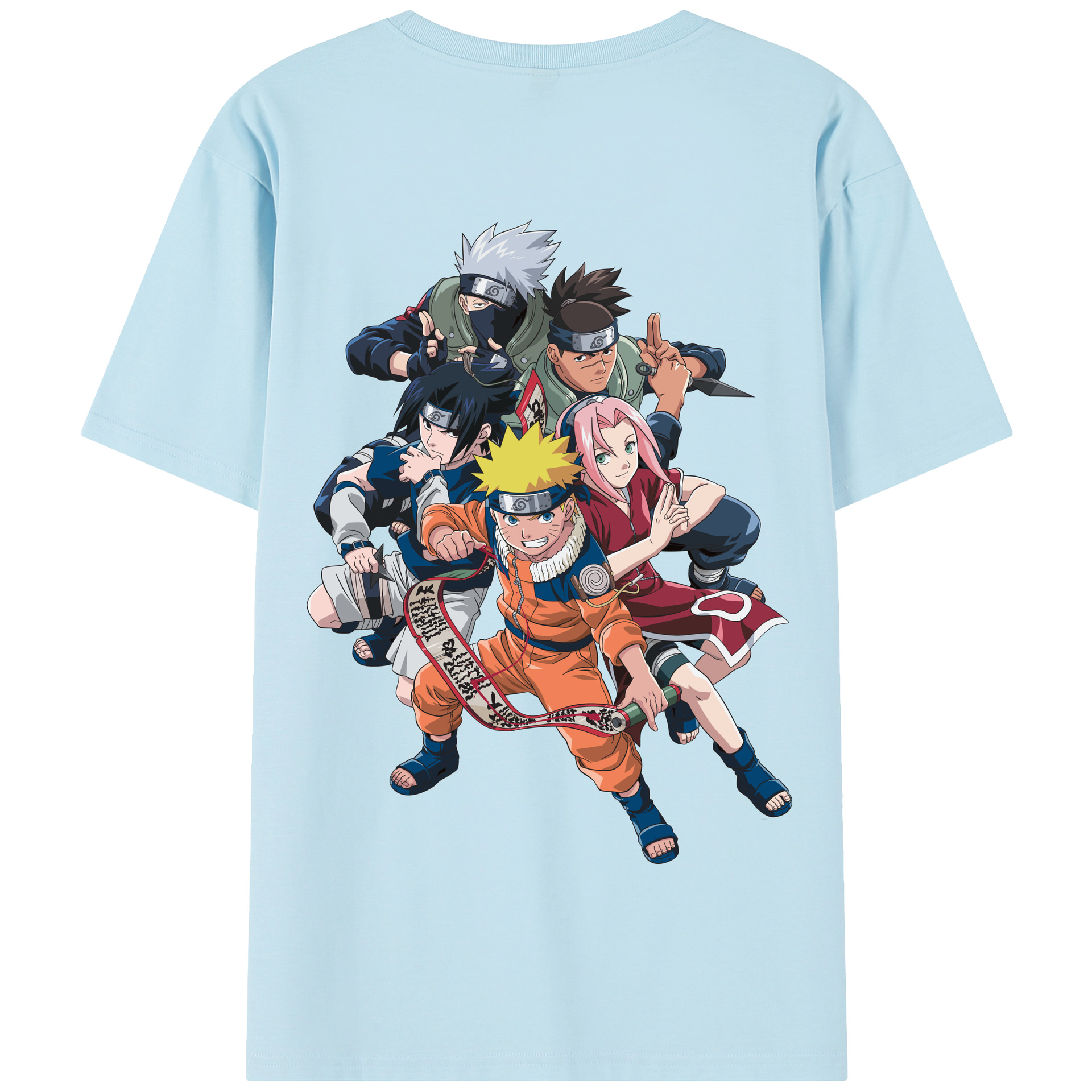 （画像用） NARUTO -ナルト- うずまき ナルト Uzumaki Naruto 綿100％半袖Tシャツ（背面プリント）